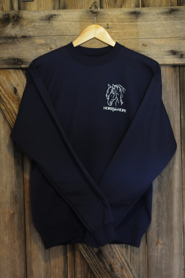 Navy Blue Sweatshirt with a minimum $20 donation